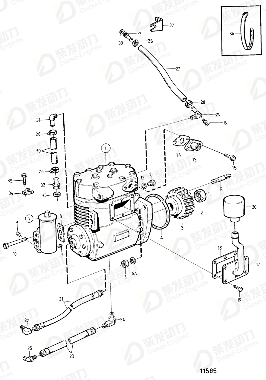volvo penta Flange screw 965175 Drawing volvo penta Flange screw 965175 Drawing